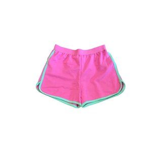 10 Disney Princess Girls Youth Pink Shorts Pull On Green Trim